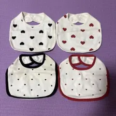 西松屋＊ハート柄＊スタイ(4点セット)