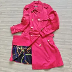 ラルフローレン ピンク トレンチコート
