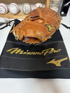 ★美品★ ミズノプロ 硬式用 オーバーホール キャッチャーミット キャメル Mizuno Pro - ☆美品☆ ミズノプロ 硬式用 オーバーホール
