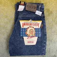 【デッドストック】90s EDWIN ケミカルウォッシュ デニム w28
