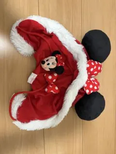 ミニーマウス 耳付きフリースフード