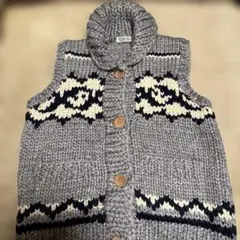 BEAMS HEART グレー ノルディックニットベスト