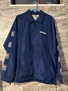 VISION STREET WEAR ネイビー ナイロンコーチジャケット L