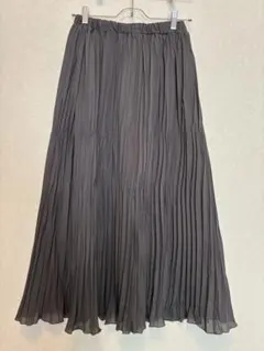 earth music &ecology グレー ロングプリーツスカート
