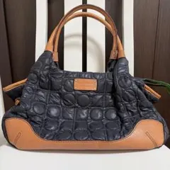 kate spade トートバッグ 黒/茶 キルティング