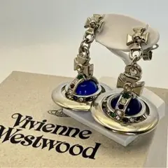 ヴィヴィアンウエストウッド ニュー タイニー オーブ ピアス ブルー Y2K