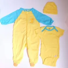 【新品•未使用品】Gerber☆ベビー服長袖、半袖、帽子、3点セット