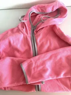 フリース フルジップパーカー ピンク GU サイズM