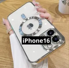 Phone 16 シルバー　携帯ケース　携帯カバー マグセーフ