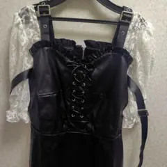 匿名配送♡　アンクルージュブラック合成皮革ミニワンピース　新品未使用品