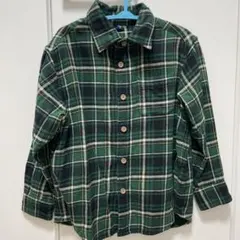 フランネルチェックシャツ 110 UNIQLO ユニクロ　キッズシャツ　グリーン