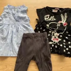 女の子用　チュニック・レギンスの3点セット