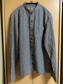 無印良品 フランネルスタンドカラーシャツ