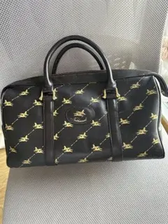 ブラウン ゴールドロゴ ハンドバッグ