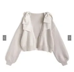 GRL ショルダーリボンニットカーディガン［mb1628］