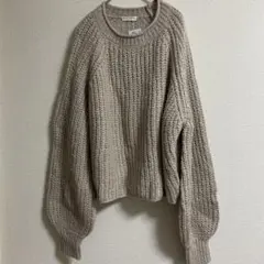 新品タグ付earth music&ecology ベージュ ニットセーター長袖