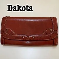 ダコタ 長財布 フラップ レザー 刺繍 ブラウンのサムネイル