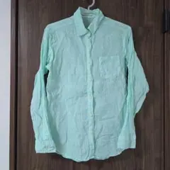 BAYFLOW ミントグリーン リネン長袖シャツ