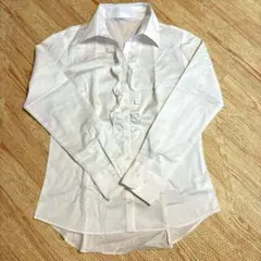 PERSON'S フリル付きホワイトシャツ 7R