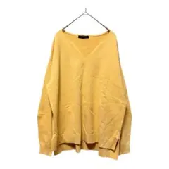 ロートレアモン　ニット　セーター　Vネック　黄色　38 ドロップショルダー