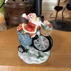 サンタ 自転車 置物