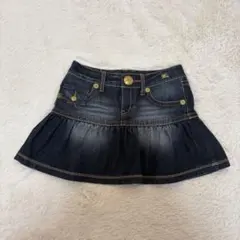 y2k✨希少✨バーバリーブルーレーベル　デニムスカート　ミニスカート　金ボタン