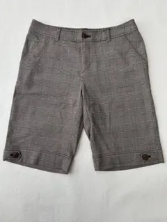 【ハッシュアッシュ】ショートパンツ　ハーフ丈　チェック　L