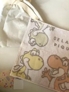 ジェラートピケ　ジェラピケ　タオルハンカチ　　　ヨッシー