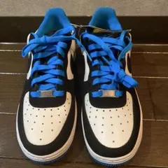 Nike Air Force 1 ホワイト/ブラック/ブルー　24.5cm