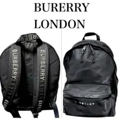 バーバリーロンドン リュックナイロンブラック 訳あり