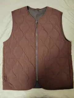 GU ブラウン キルティングベスト　L