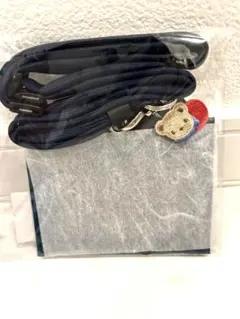 【新品未開封】familiarネームホルダー青系ファミリアチェック★パスケース