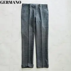 美品✨ジェルマーノ ウールスラックスパンツ ジップフライ グレー 48