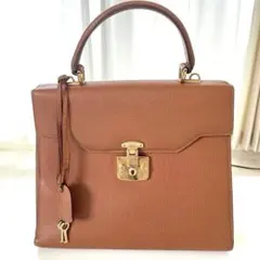 GUCCI グッチ オールドグッチ レディロック ハンドバッグ ブラウン