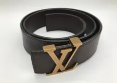ルイ・ヴィトン LOUIS VUITTON ベルト 本革レザー 茶系サンチュール