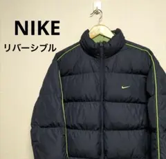 NIKE ダウンジャケット　リバーシブル　ネイビー　グリーン　00s ヌプシ