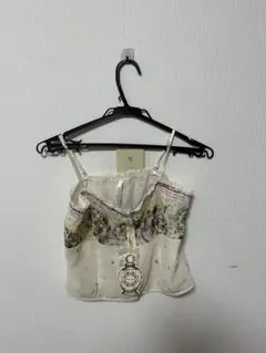 花柄刺繍 ホワイトキャミソール　EDIT COLOGNE