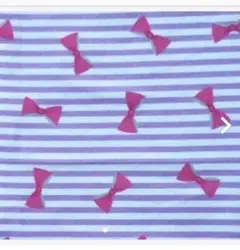 リボン柄　女の子　オーダー【ランチョンマット/巾着/お手玉等】