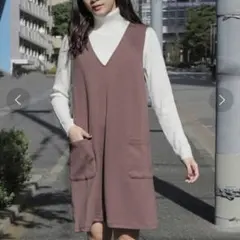 【Lサイズ】【断捨離品】【ハニーズ】長袖 ひざ丈ワンピース