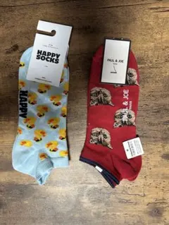 くるぶし靴下2足　HAPPYSOCKS PAUL&JOE