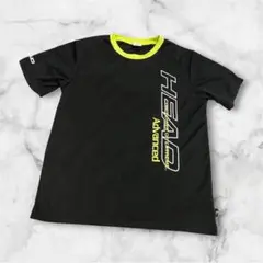 か*ず様 HEAD ヘッド スポーツTシャツ 160 ブラック ライムグリーンのサムネイル
