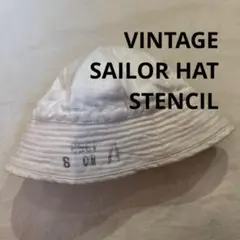 〜 50s 〜 VINTAGE SAILOR HAT ホワイトデニム ハットのサムネイル
