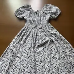 UNIQLO 花柄 半袖ロングワンピース L