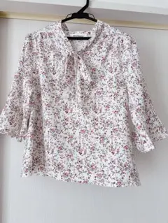 【MISCH MASCH】花柄五分袖ブラウス