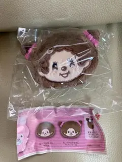 モンチッチ ぬいぐるみバッジ2 モンチッチちゃん ツインテール新品 即決