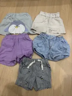カラフルなベビーショートパンツセット