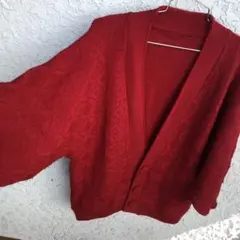 昭和レトロ✴︎ヴィンテージ　 バルーン袖 ニットカーディガン