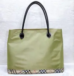 ✨綺麗✨バーバリーブルーレーベル トートバッグ ノバチェック ナイロン 肩掛け