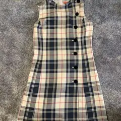 Yorkland チェック柄 ノースリーブ ワンピース