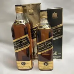 未開栓 古酒 ジョニーウォーカー ブラックラベル 1000ml 750ml 2本のサムネイル
